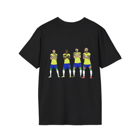 Brazil Team Dance Drawing T-Shirt
